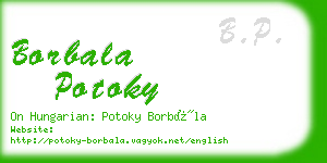 borbala potoky business card